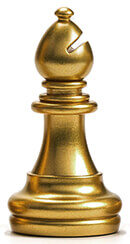 goldene Schachfigur